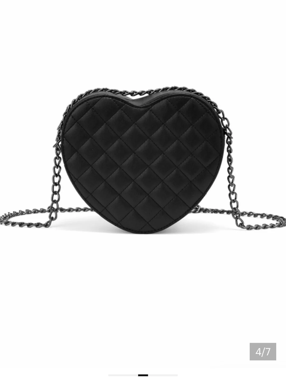 Valentino Orlandi Black Quilted Heart Crossbody - Picture 4 of 6